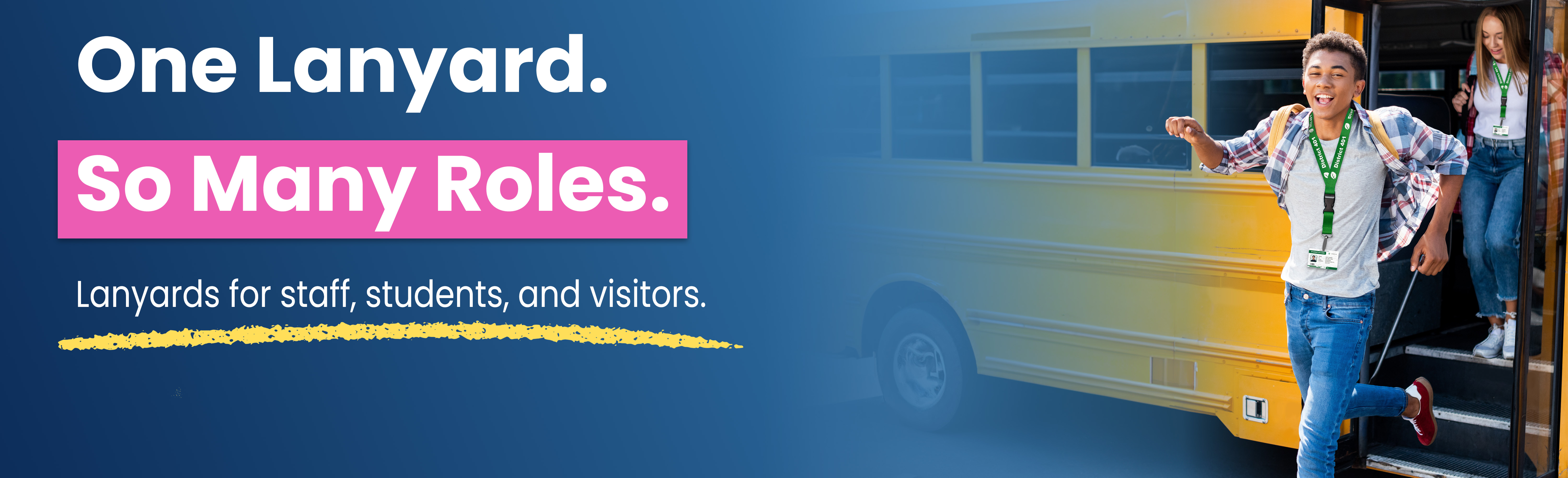 Students getting off bus
